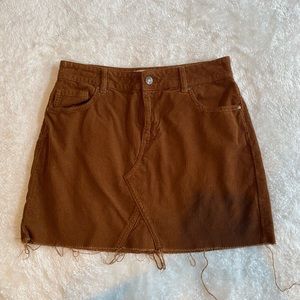 Brown Corduroy Skirt